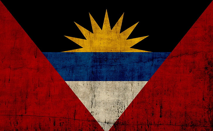 grunge flag of antigua and barbuda wallpaper preview