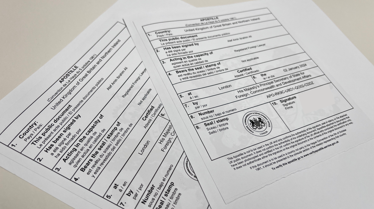 Apostille and authentication