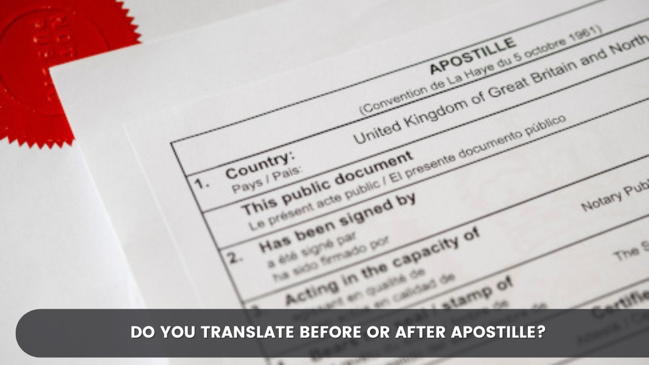 Do You Translate Before or After Apostille