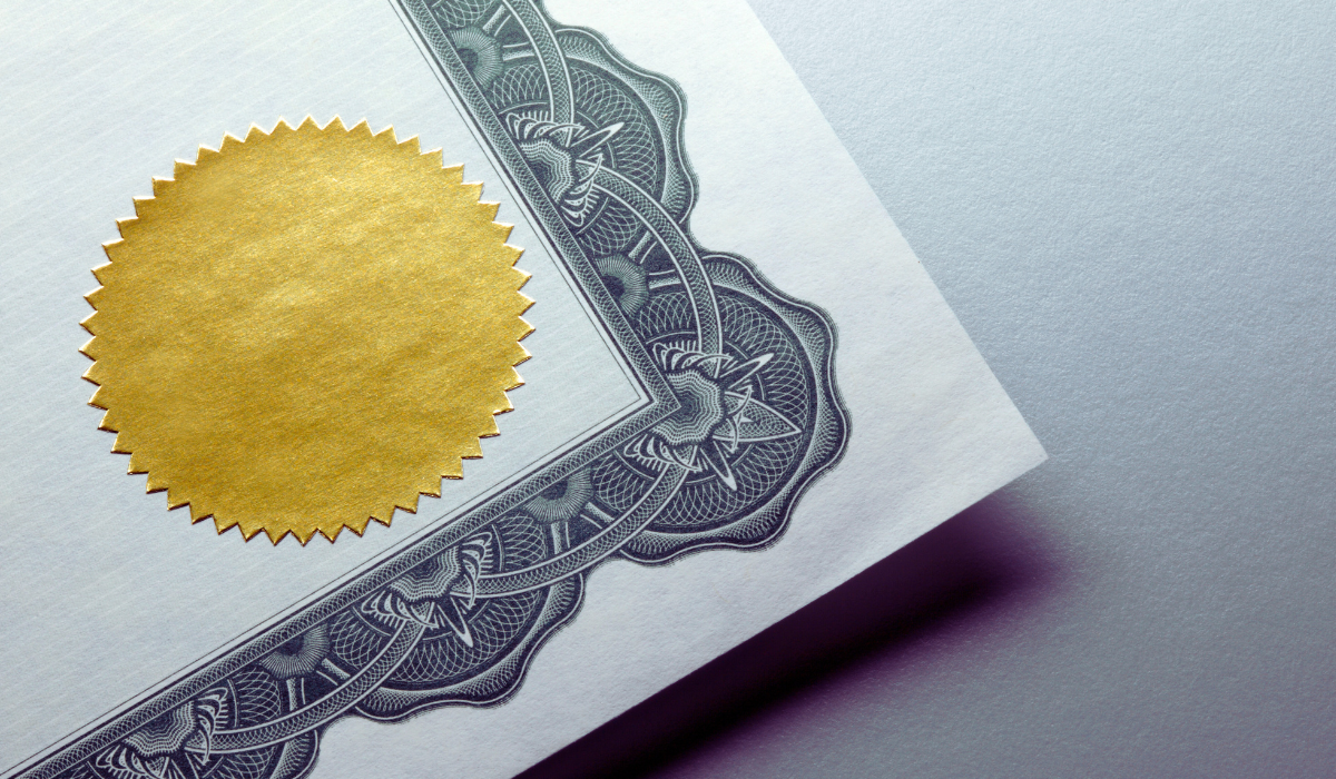 certificate of completion