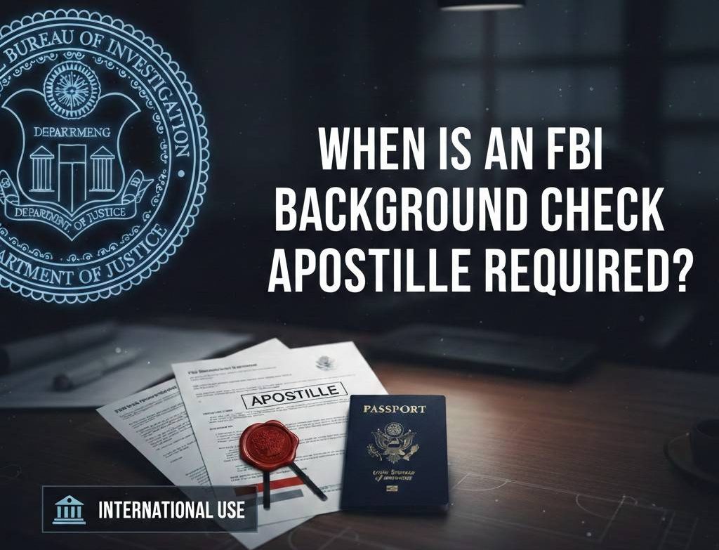 FBI background check apostille