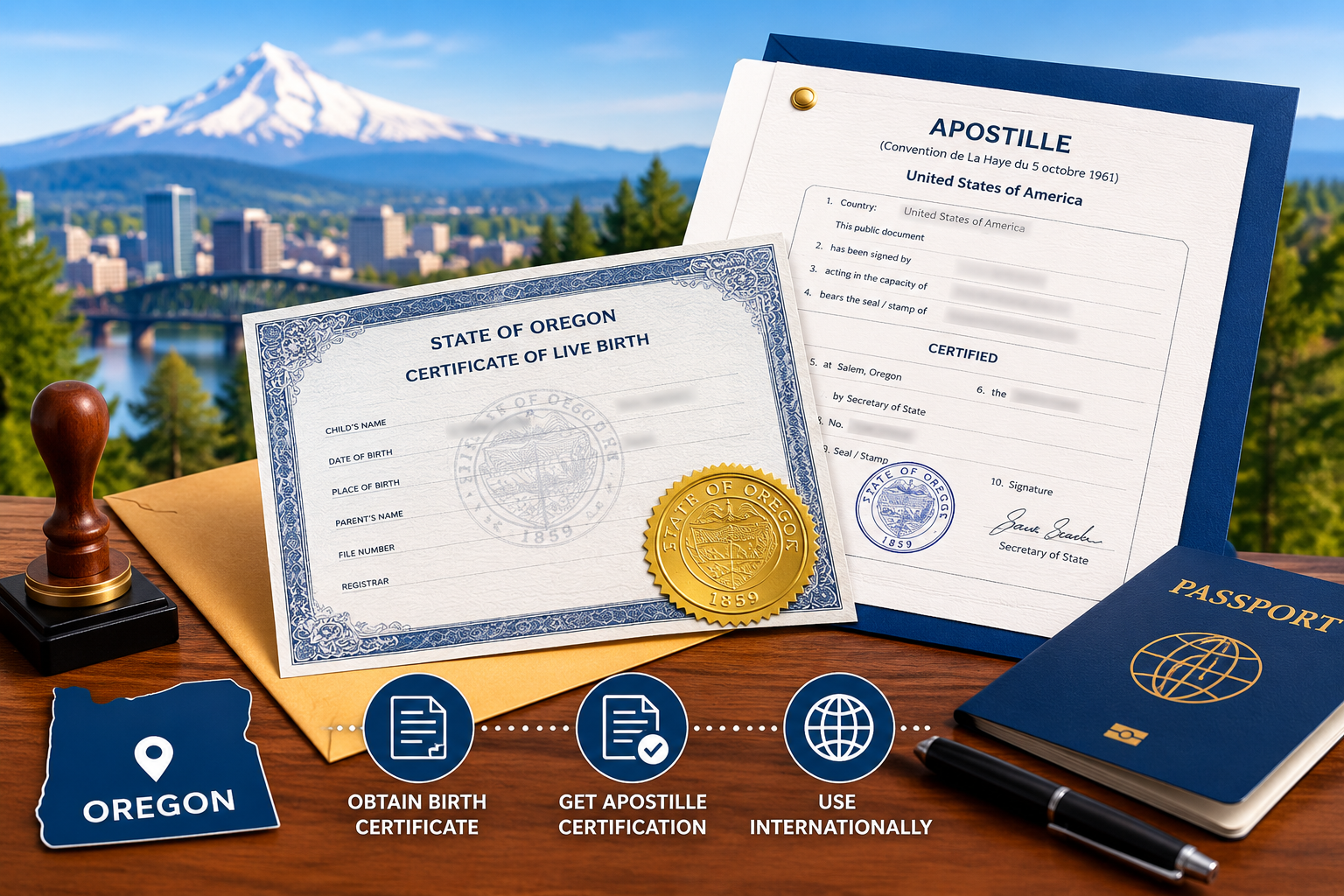 apostille for birth certificate Oregon