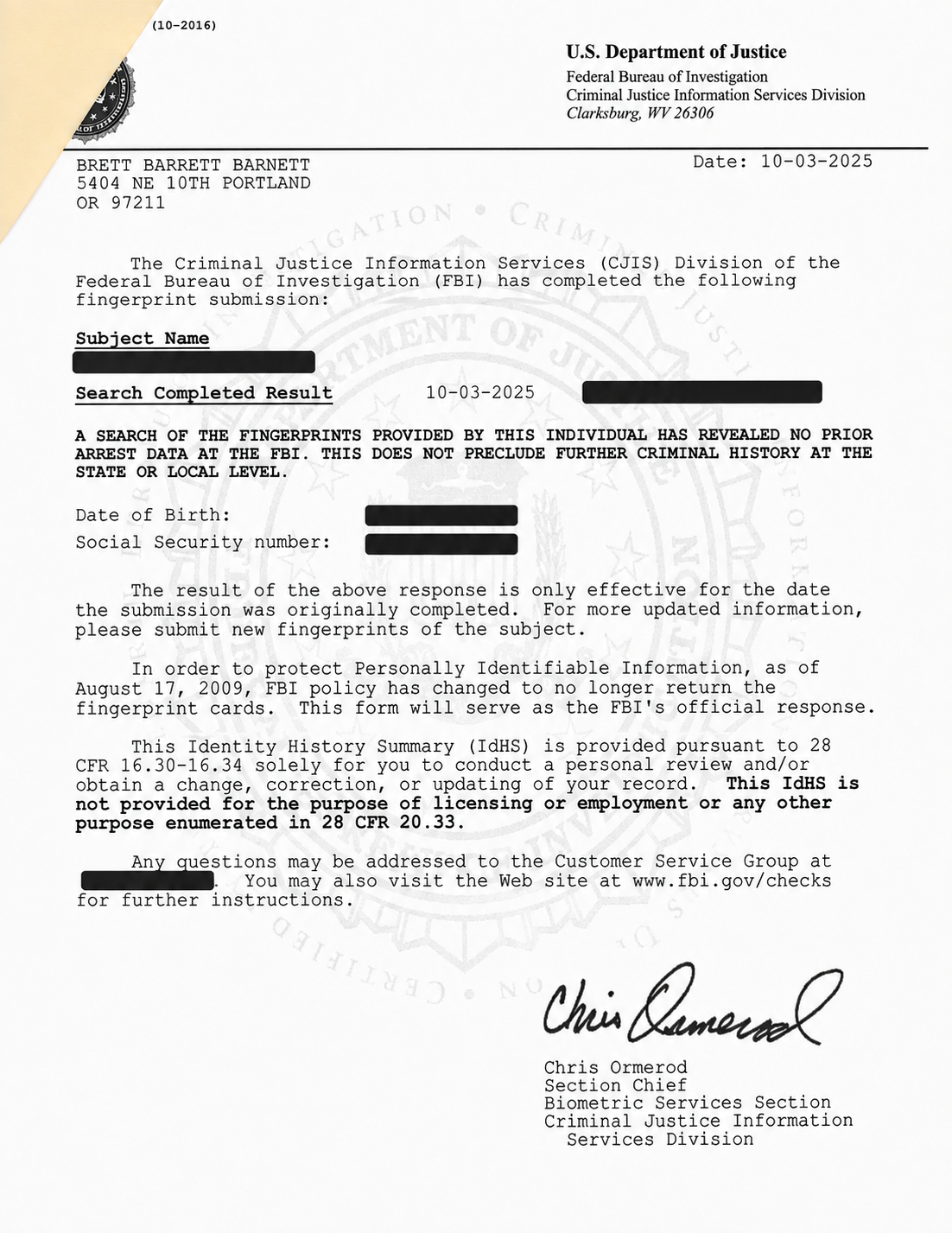 FBI Apostille, Pricing